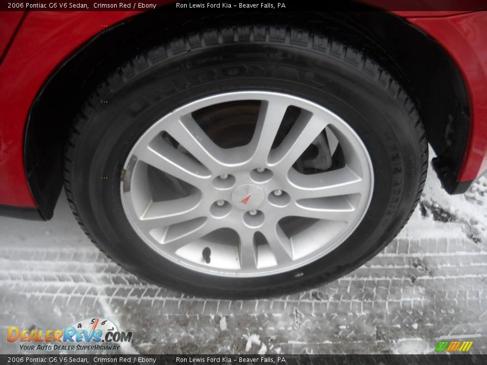2006 Pontiac G6 V6 Sedan Crimson Red / Ebony Photo #14