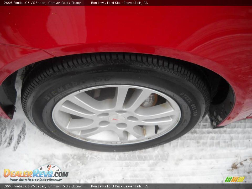 2006 Pontiac G6 V6 Sedan Crimson Red / Ebony Photo #16