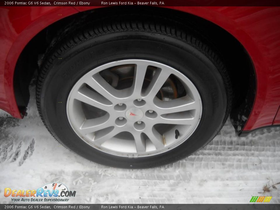 2006 Pontiac G6 V6 Sedan Crimson Red / Ebony Photo #17
