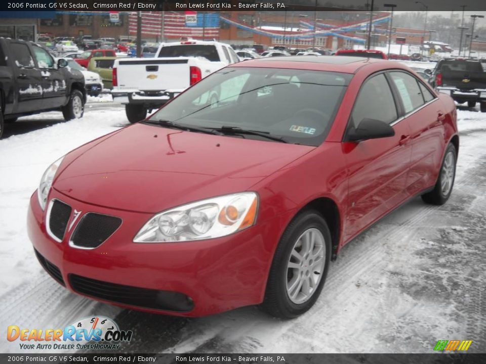 2006 Pontiac G6 V6 Sedan Crimson Red / Ebony Photo #18