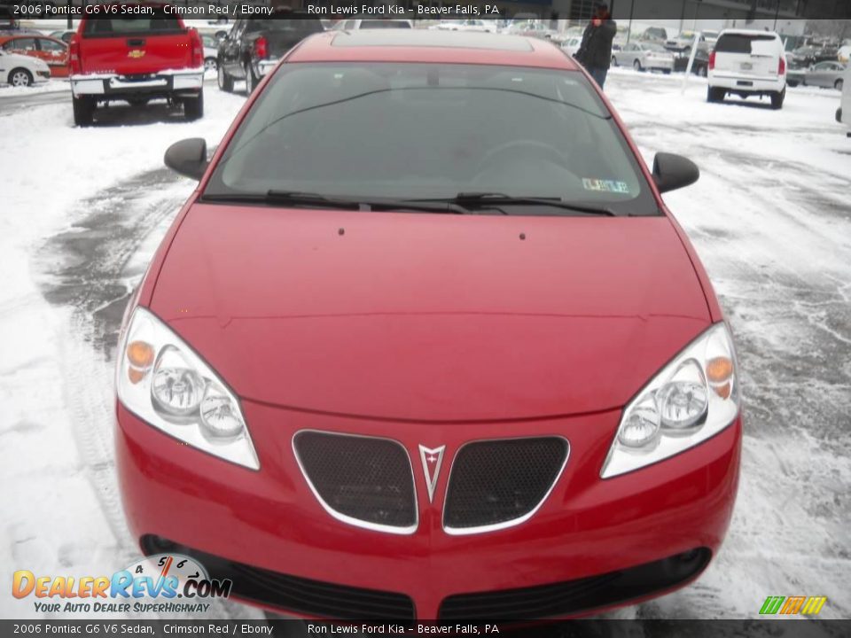 2006 Pontiac G6 V6 Sedan Crimson Red / Ebony Photo #19