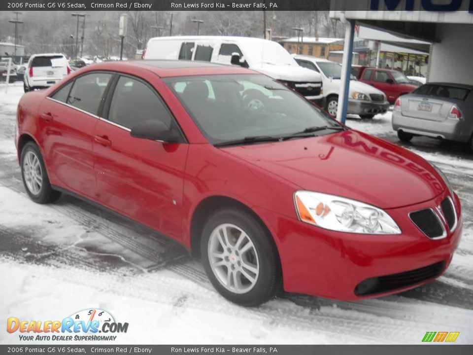2006 Pontiac G6 V6 Sedan Crimson Red / Ebony Photo #20