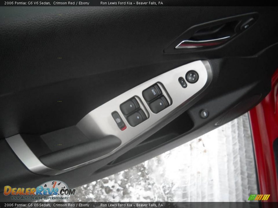 2006 Pontiac G6 V6 Sedan Crimson Red / Ebony Photo #21