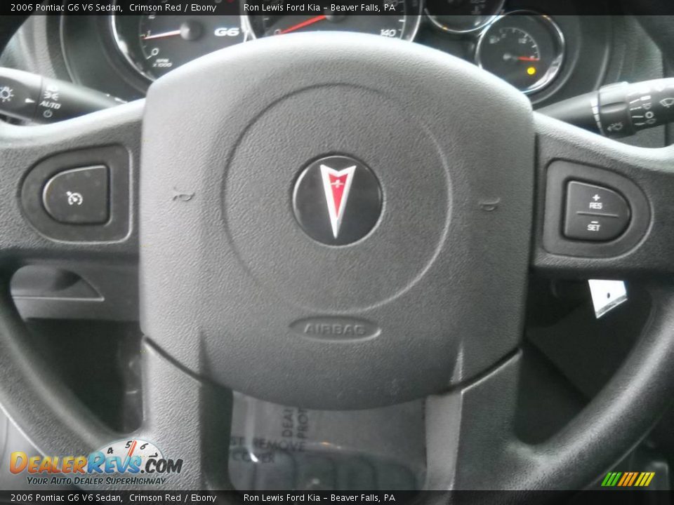 2006 Pontiac G6 V6 Sedan Crimson Red / Ebony Photo #24