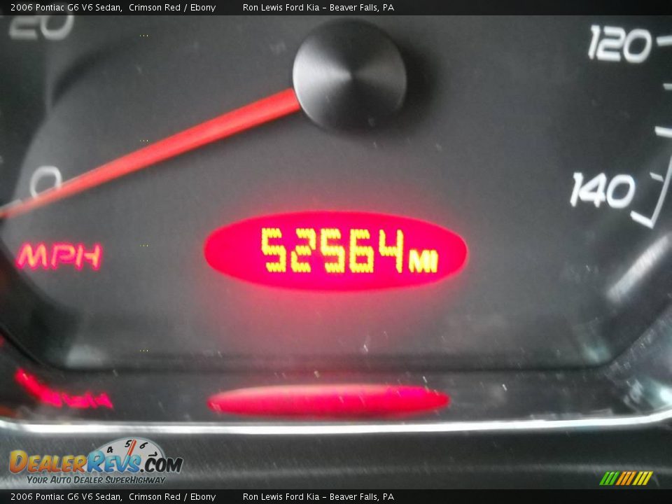 2006 Pontiac G6 V6 Sedan Crimson Red / Ebony Photo #25