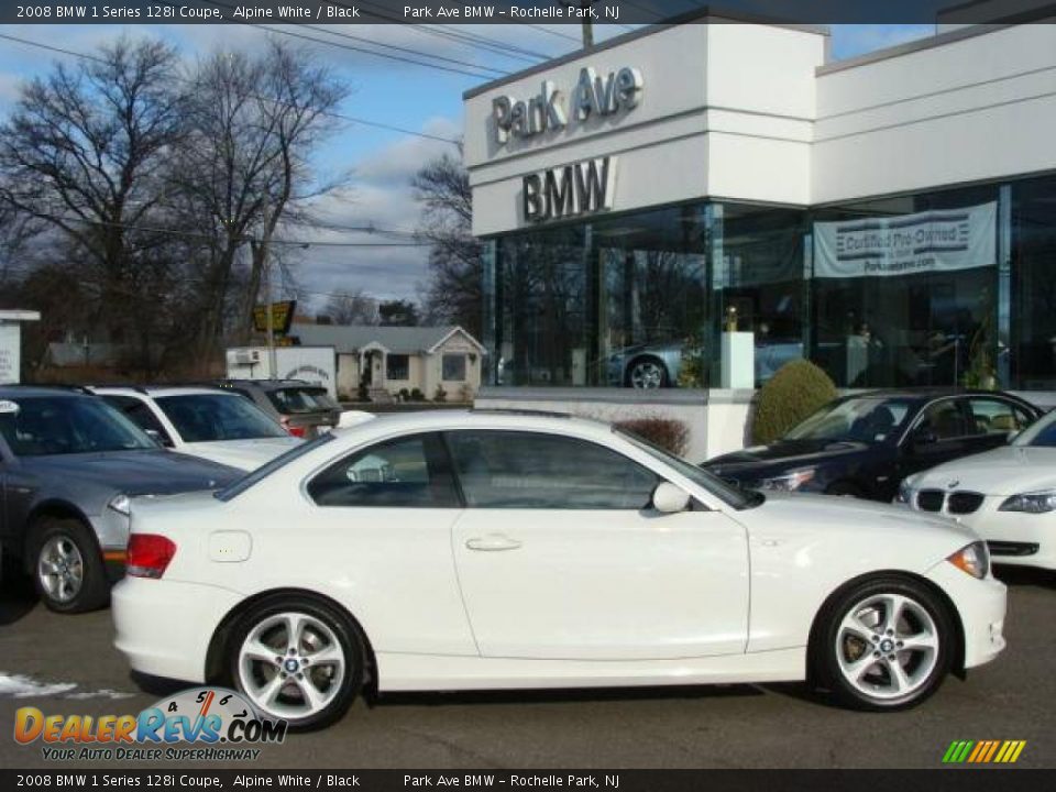 2008 BMW 1 Series 128i Coupe Alpine White / Black Photo #1