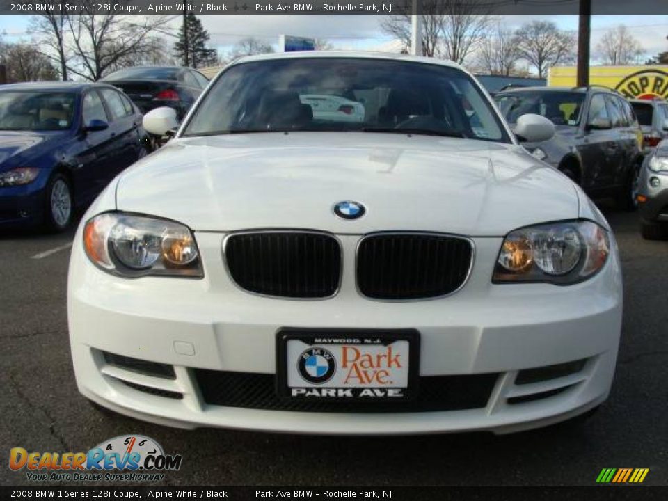 2008 BMW 1 Series 128i Coupe Alpine White / Black Photo #3