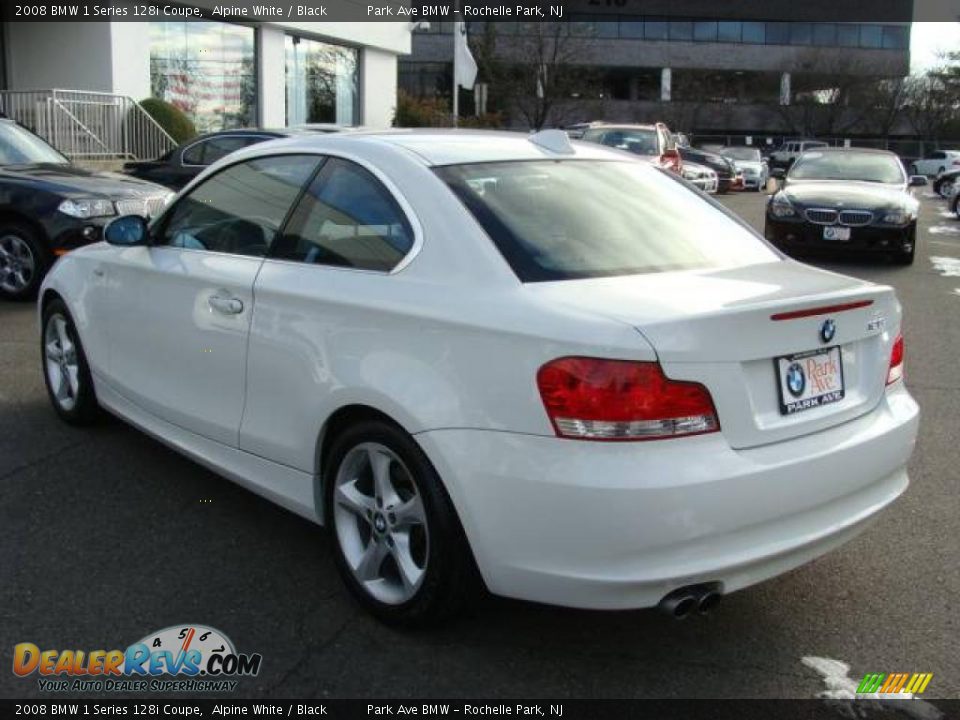 2008 BMW 1 Series 128i Coupe Alpine White / Black Photo #6