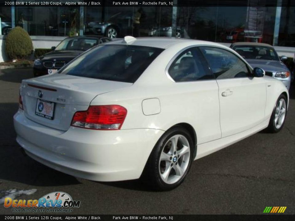 2008 BMW 1 Series 128i Coupe Alpine White / Black Photo #8