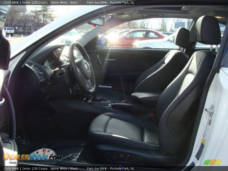 2008 BMW 1 Series 128i Coupe Alpine White / Black Photo #10