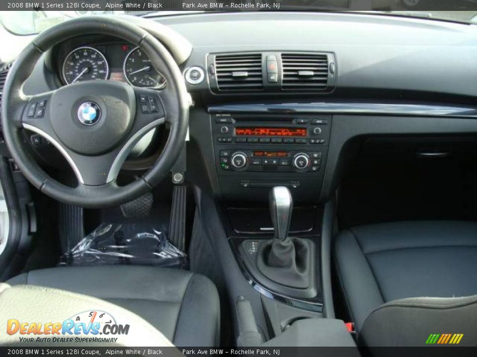 2008 BMW 1 Series 128i Coupe Alpine White / Black Photo #12