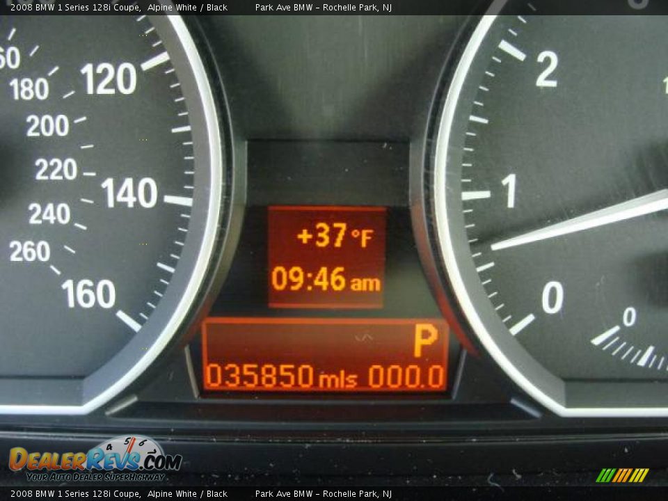 2008 BMW 1 Series 128i Coupe Alpine White / Black Photo #14