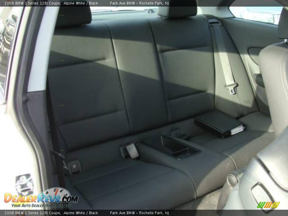 2008 BMW 1 Series 128i Coupe Alpine White / Black Photo #21