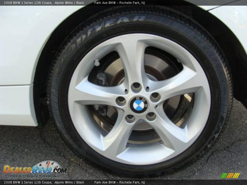 2008 BMW 1 Series 128i Coupe Alpine White / Black Photo #22