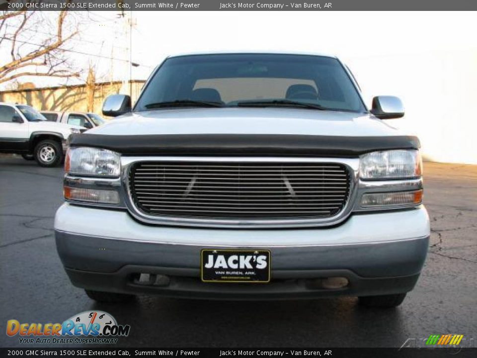 2000 GMC Sierra 1500 SLE Extended Cab Summit White / Pewter Photo #3