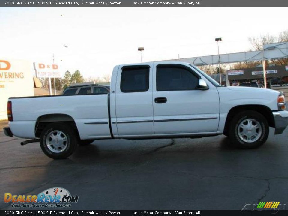 2000 GMC Sierra 1500 SLE Extended Cab Summit White / Pewter Photo #5