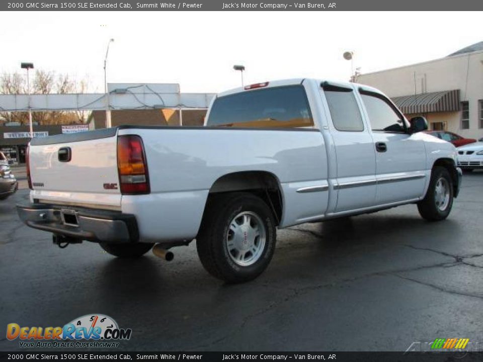 2000 GMC Sierra 1500 SLE Extended Cab Summit White / Pewter Photo #6