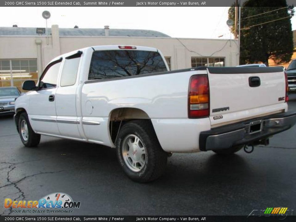 2000 GMC Sierra 1500 SLE Extended Cab Summit White / Pewter Photo #8