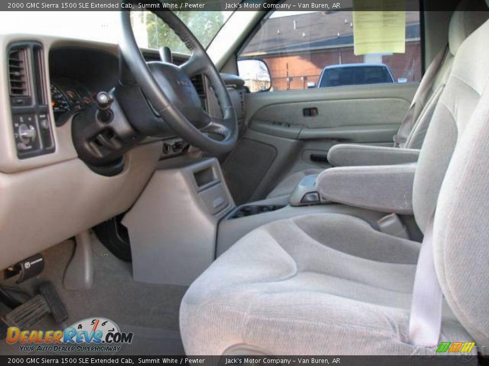 2000 GMC Sierra 1500 SLE Extended Cab Summit White / Pewter Photo #9