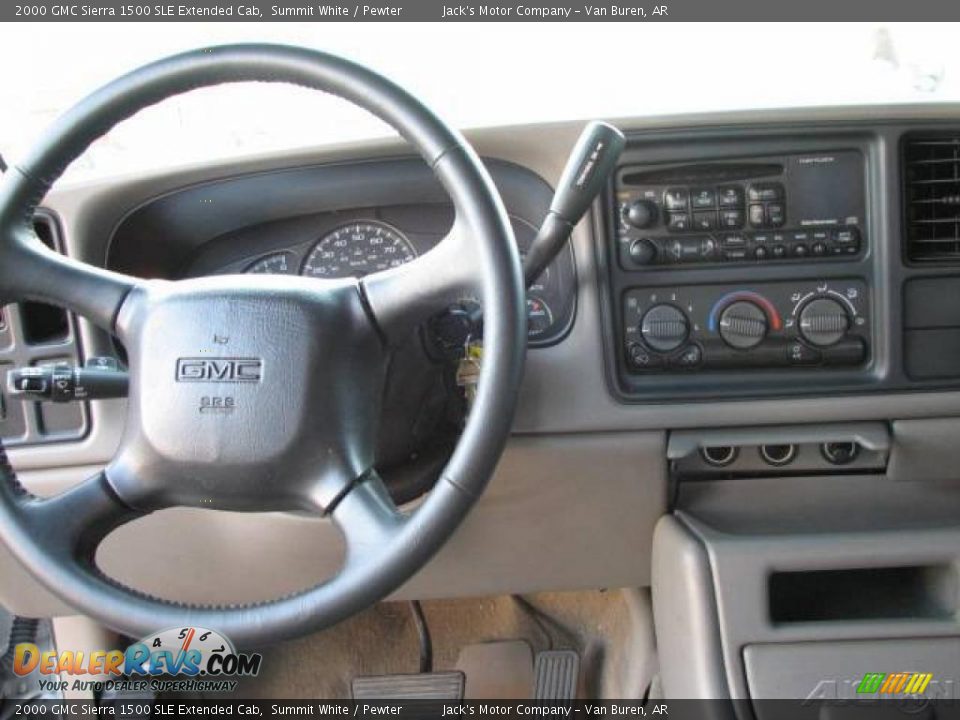 2000 GMC Sierra 1500 SLE Extended Cab Summit White / Pewter Photo #11