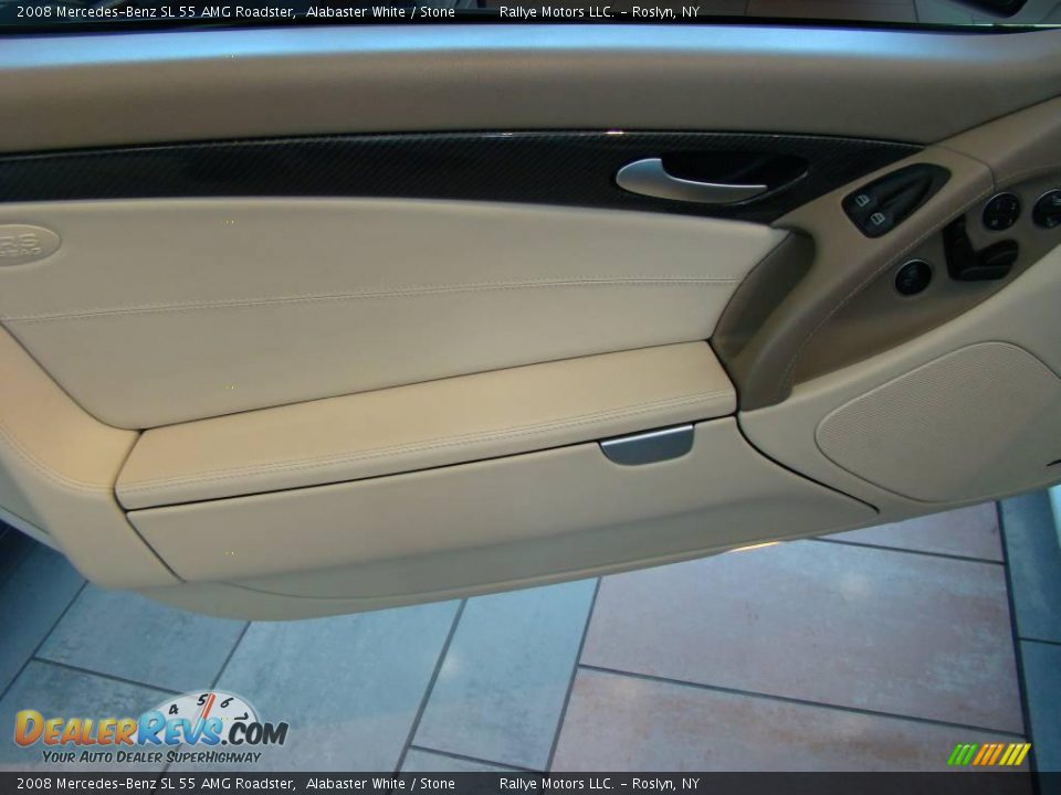 2008 Mercedes-Benz SL 55 AMG Roadster Alabaster White / Stone Photo #7