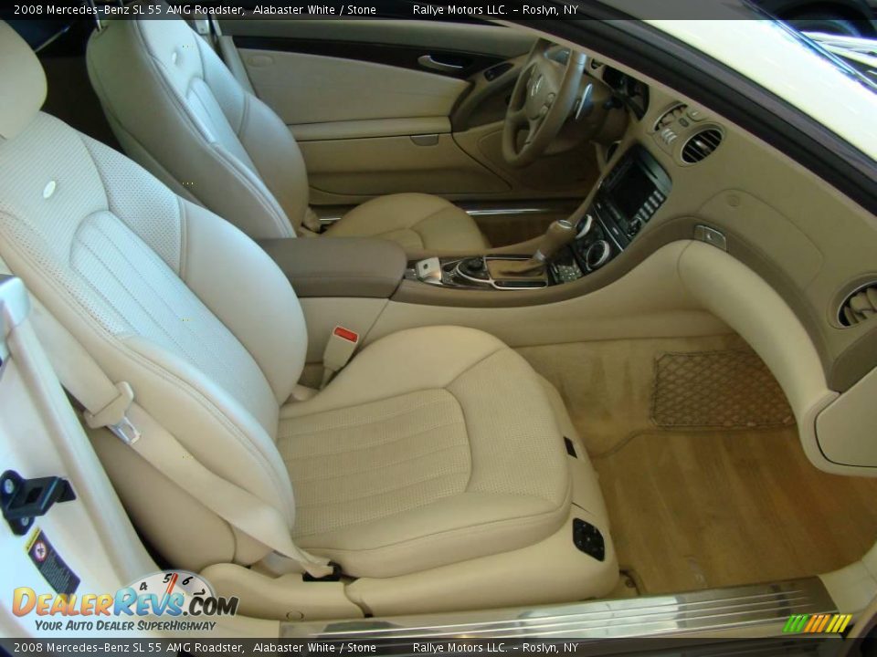 2008 Mercedes-Benz SL 55 AMG Roadster Alabaster White / Stone Photo #11