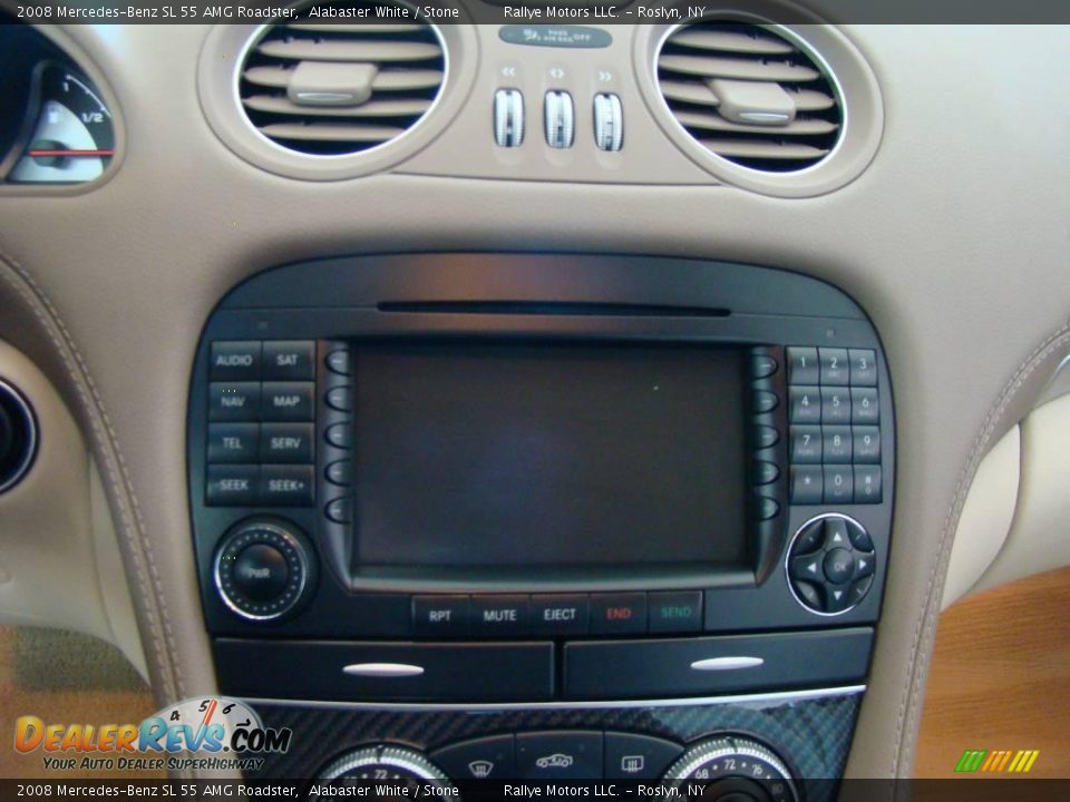 2008 Mercedes-Benz SL 55 AMG Roadster Alabaster White / Stone Photo #13