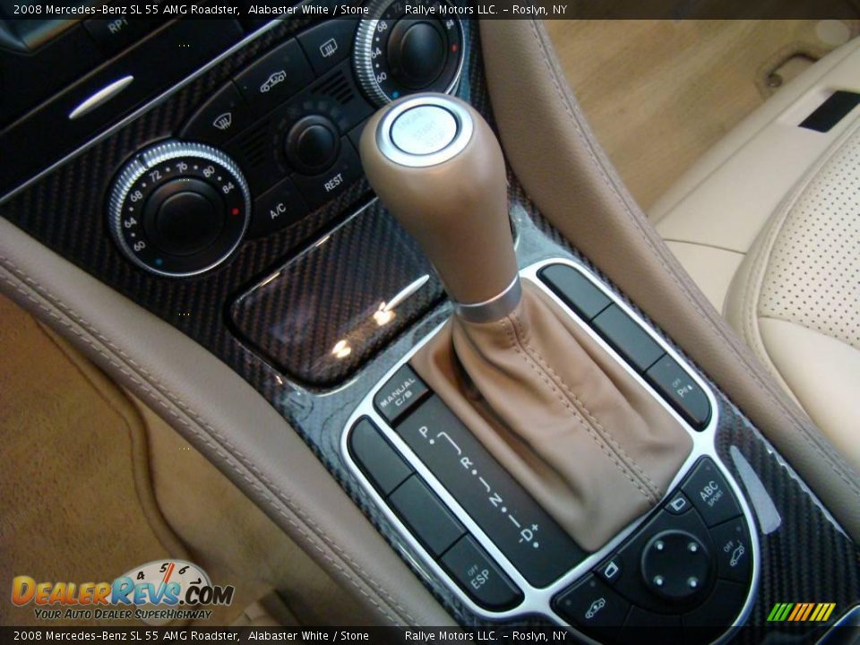 2008 Mercedes-Benz SL 55 AMG Roadster Alabaster White / Stone Photo #14