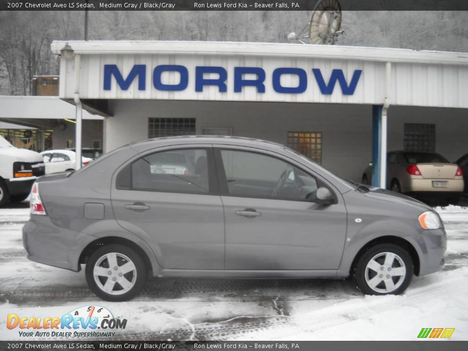 2007 Chevrolet Aveo LS Sedan Medium Gray / Black/Gray Photo #1