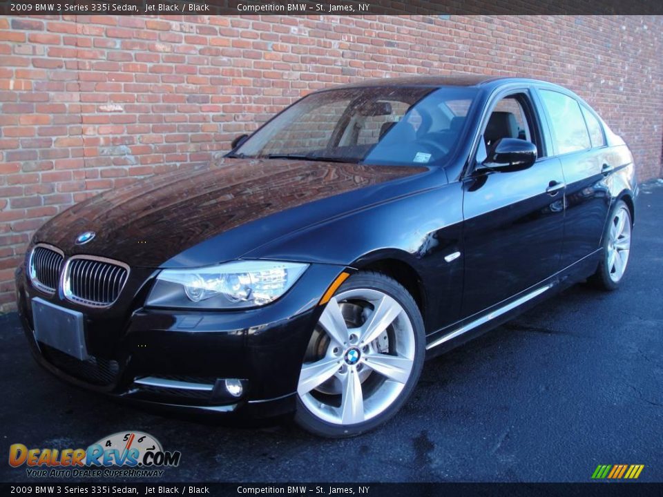 2009 BMW 3 Series 335i Sedan Jet Black / Black Photo #1