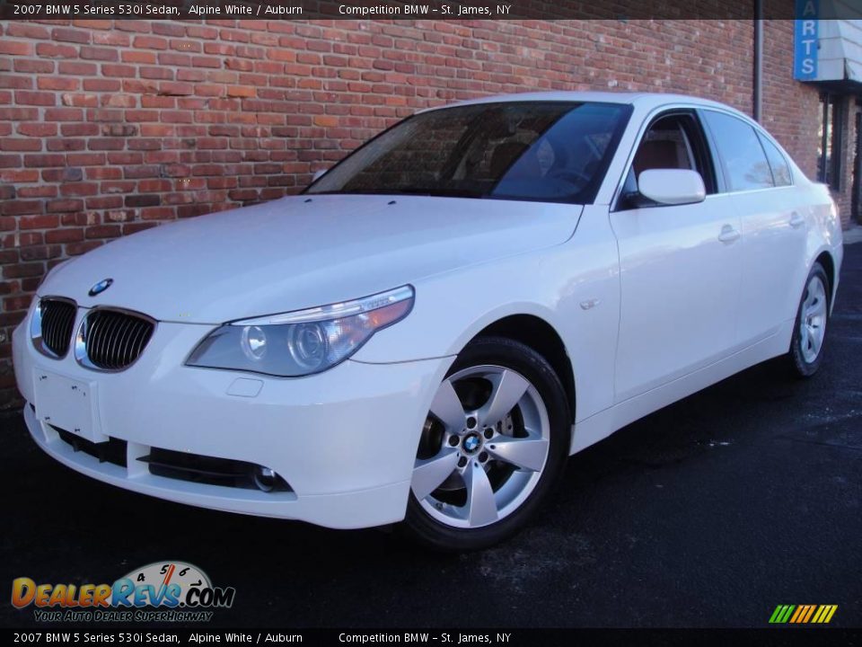 2007 BMW 5 Series 530i Sedan Alpine White / Auburn Photo #1