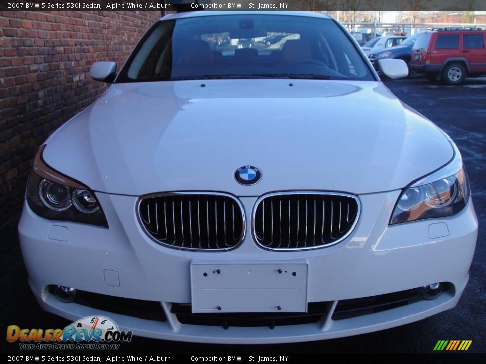 2007 BMW 5 Series 530i Sedan Alpine White / Auburn Photo #2