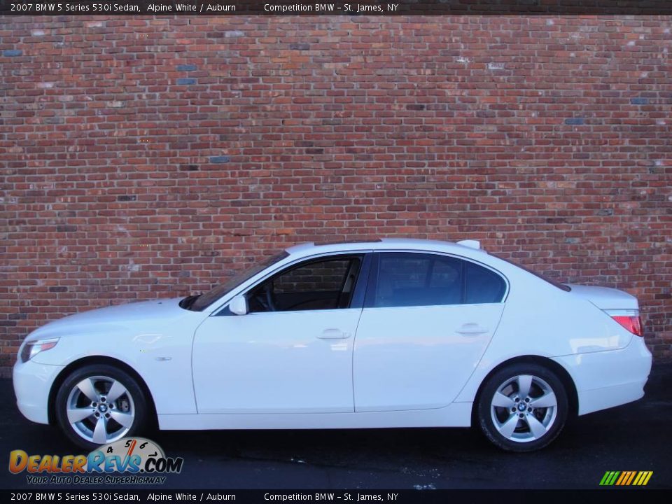 2007 BMW 5 Series 530i Sedan Alpine White / Auburn Photo #3