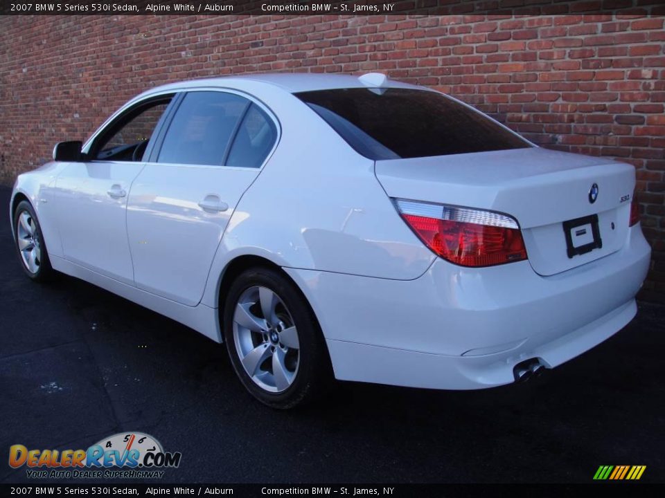 2007 BMW 5 Series 530i Sedan Alpine White / Auburn Photo #4