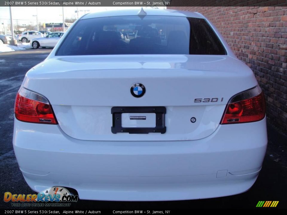 2007 BMW 5 Series 530i Sedan Alpine White / Auburn Photo #5