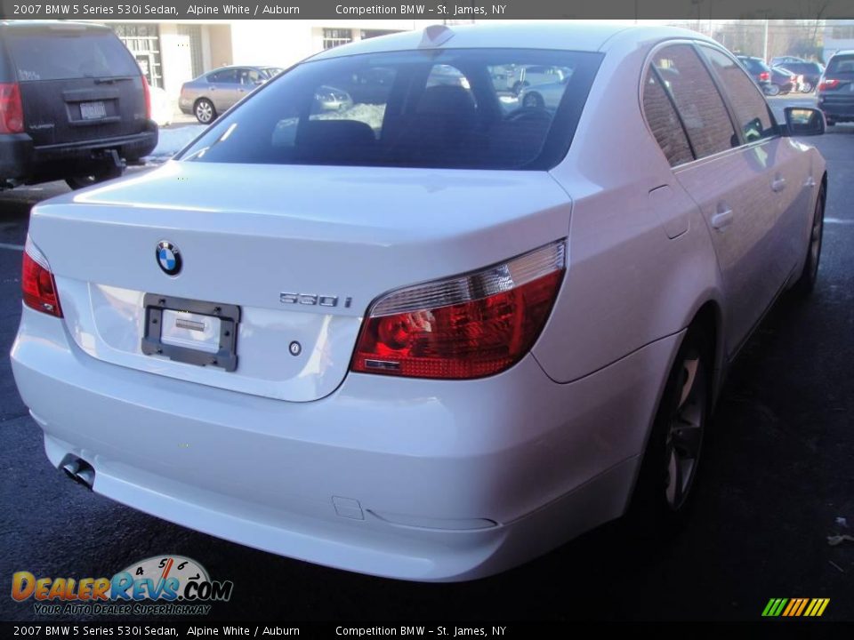 2007 BMW 5 Series 530i Sedan Alpine White / Auburn Photo #6