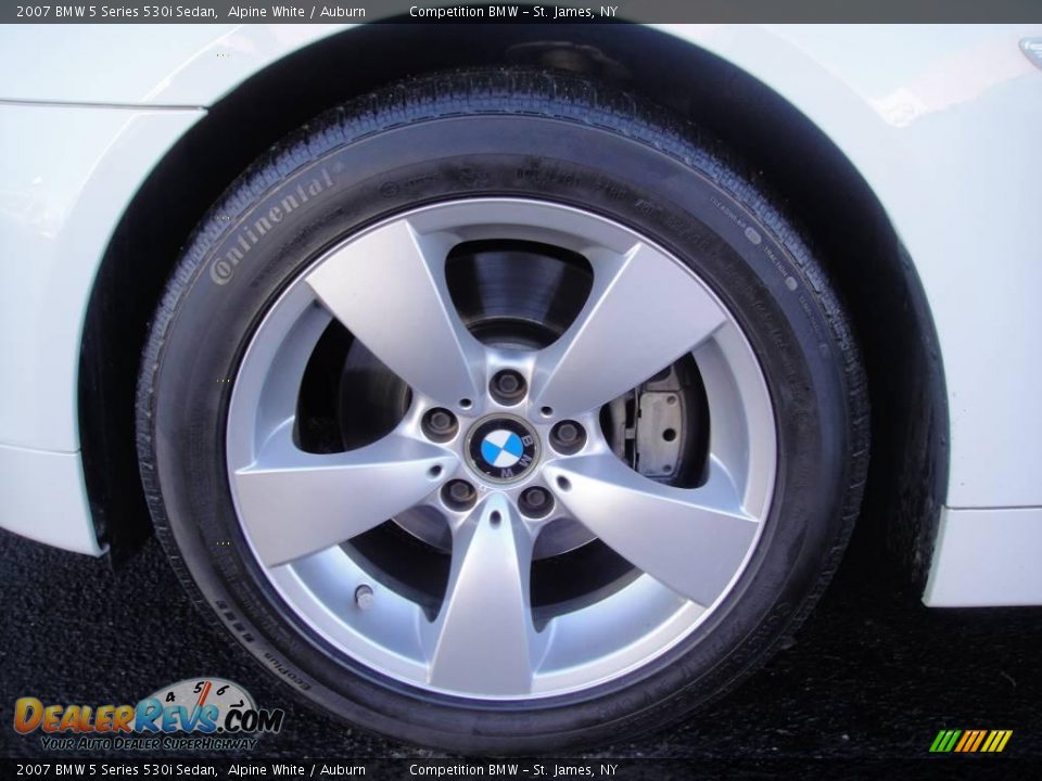 2007 BMW 5 Series 530i Sedan Alpine White / Auburn Photo #7