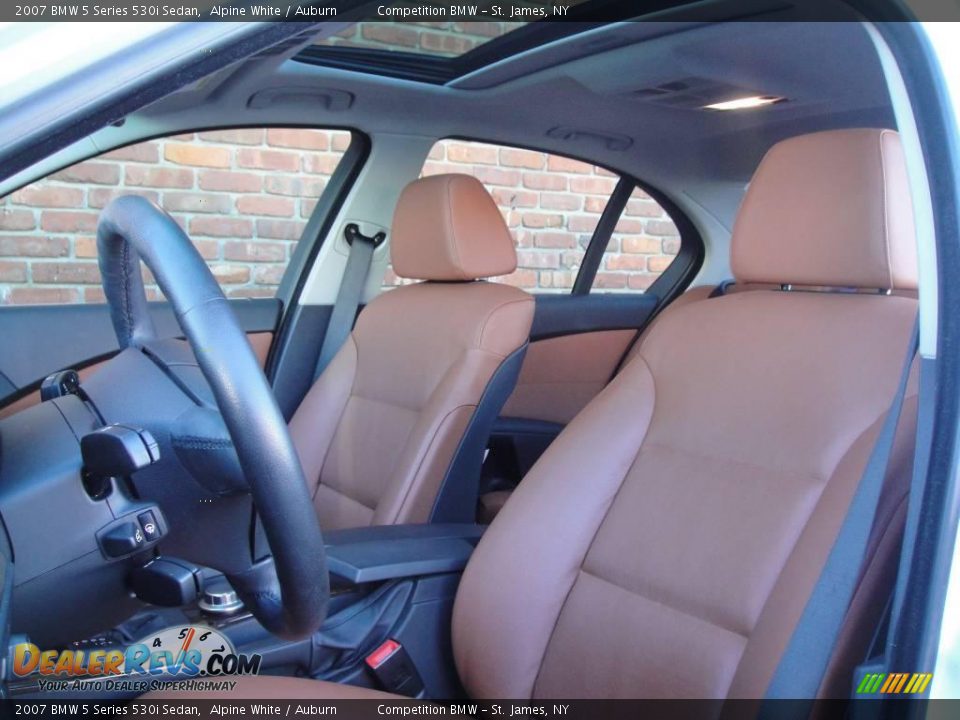 2007 BMW 5 Series 530i Sedan Alpine White / Auburn Photo #9