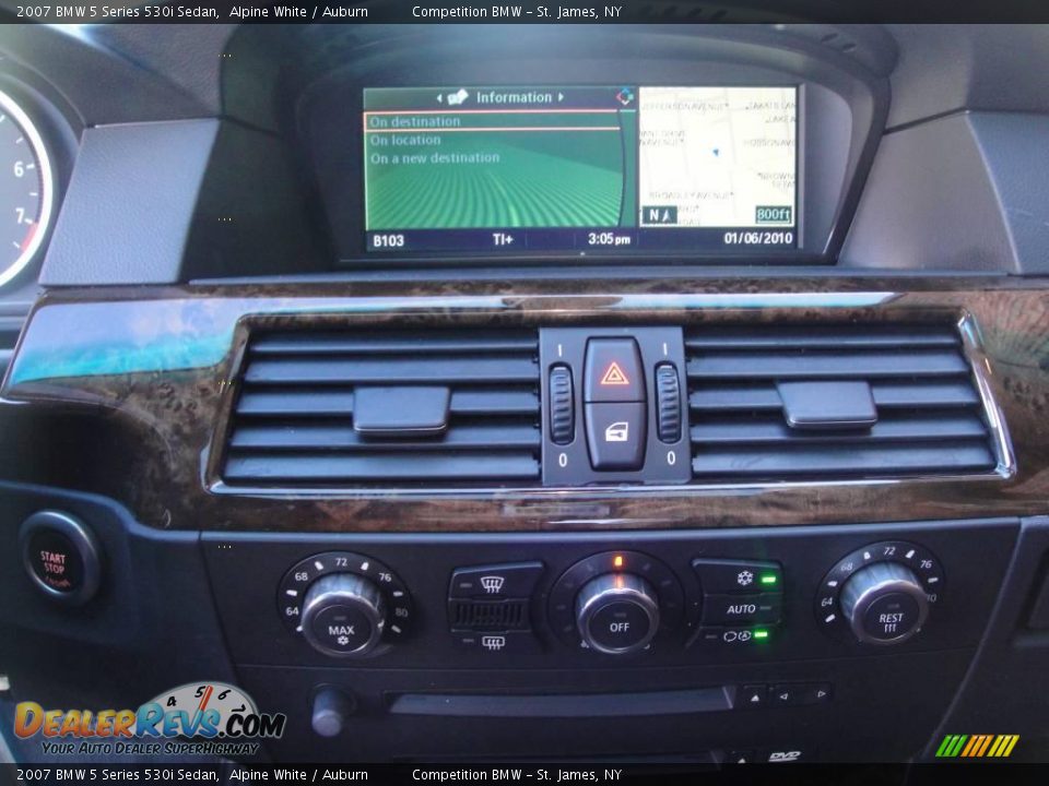 2007 BMW 5 Series 530i Sedan Alpine White / Auburn Photo #12