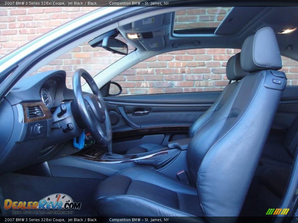 2007 BMW 3 Series 328xi Coupe Jet Black / Black Photo #10