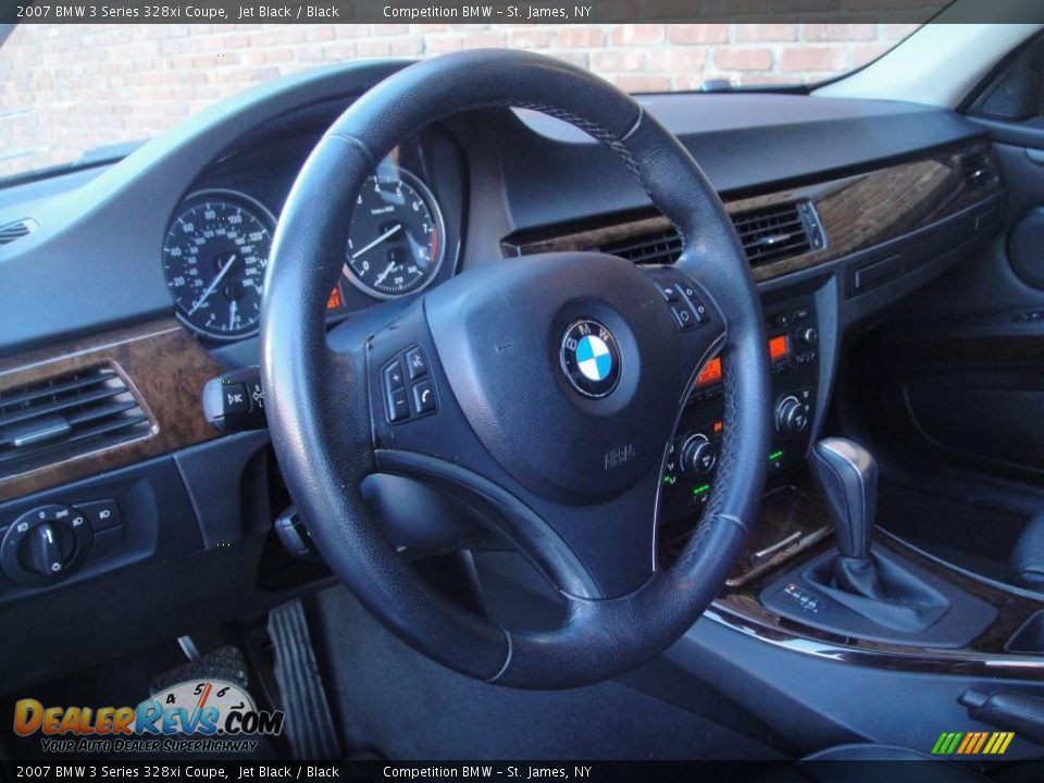 2007 BMW 3 Series 328xi Coupe Jet Black / Black Photo #11