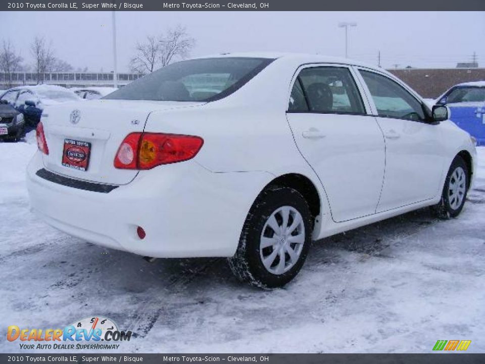 2010 Toyota Corolla LE Super White / Bisque Photo #3