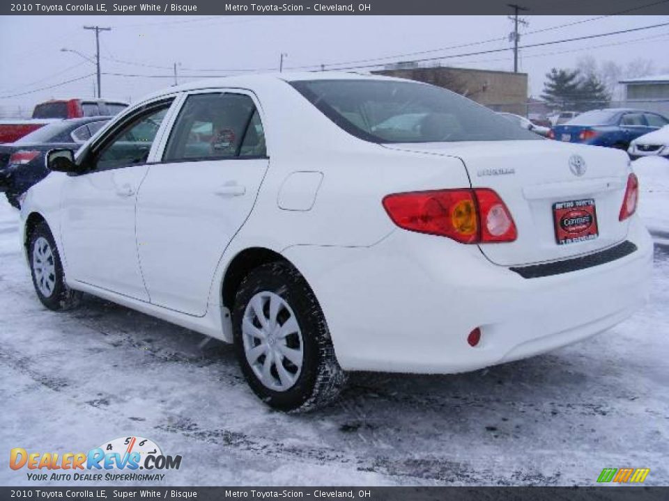 2010 Toyota Corolla LE Super White / Bisque Photo #5