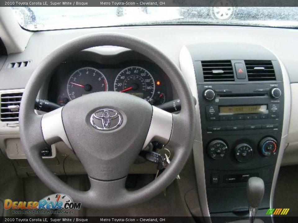 2010 Toyota Corolla LE Super White / Bisque Photo #14