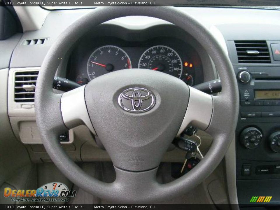 2010 Toyota Corolla LE Super White / Bisque Photo #15