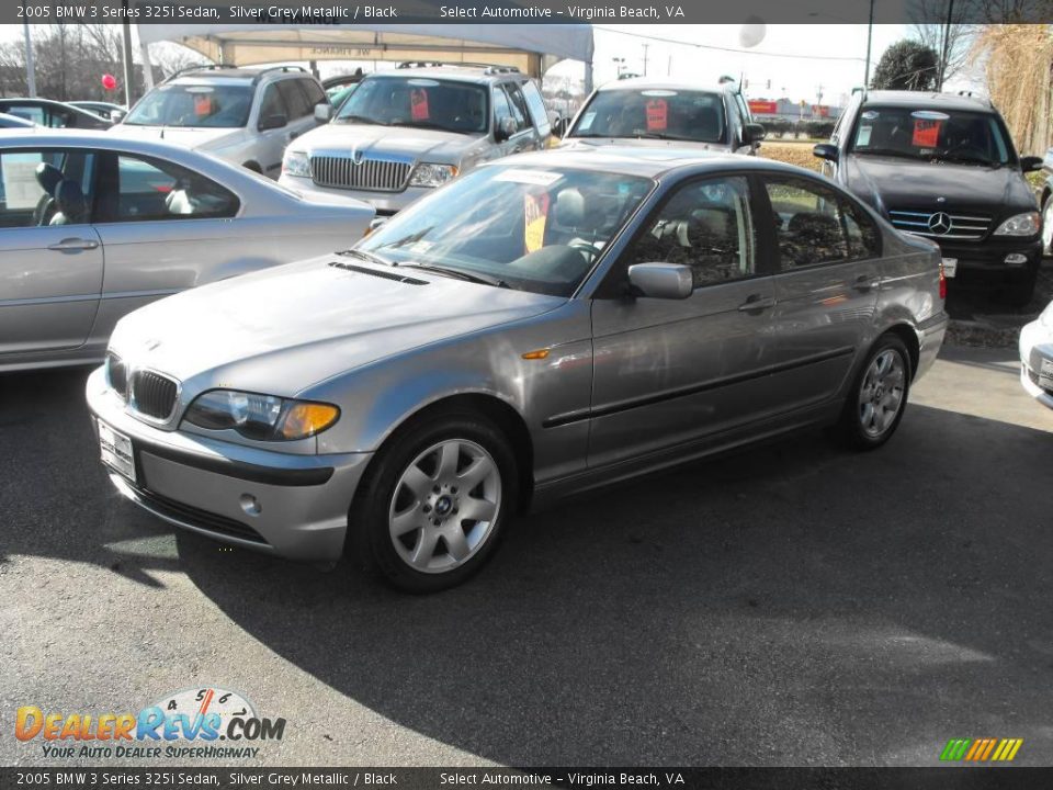 2005 BMW 3 Series 325i Sedan Silver Grey Metallic / Black Photo #1