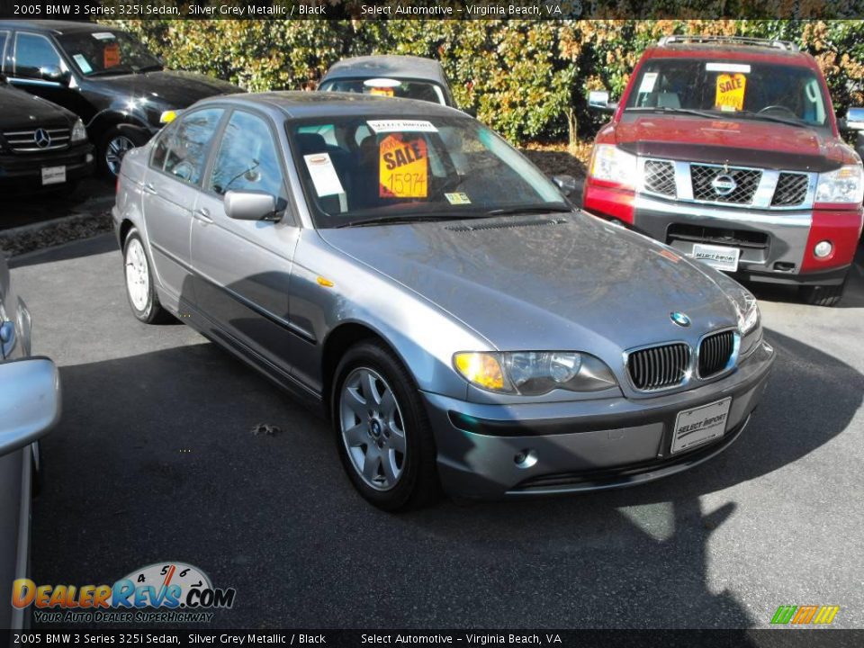 2005 BMW 3 Series 325i Sedan Silver Grey Metallic / Black Photo #4