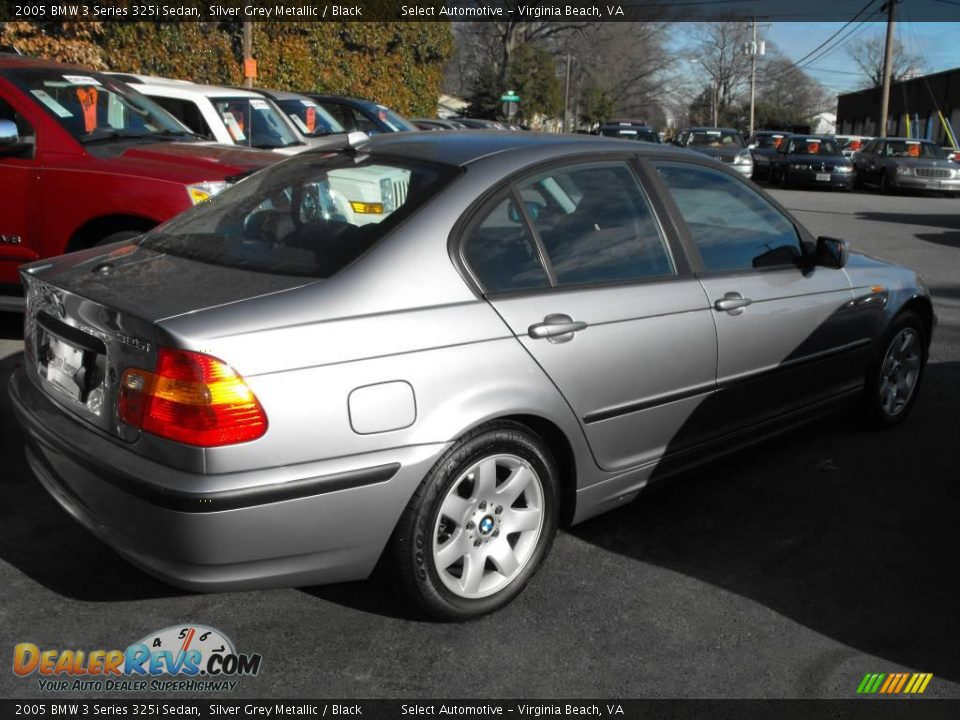 2005 BMW 3 Series 325i Sedan Silver Grey Metallic / Black Photo #5