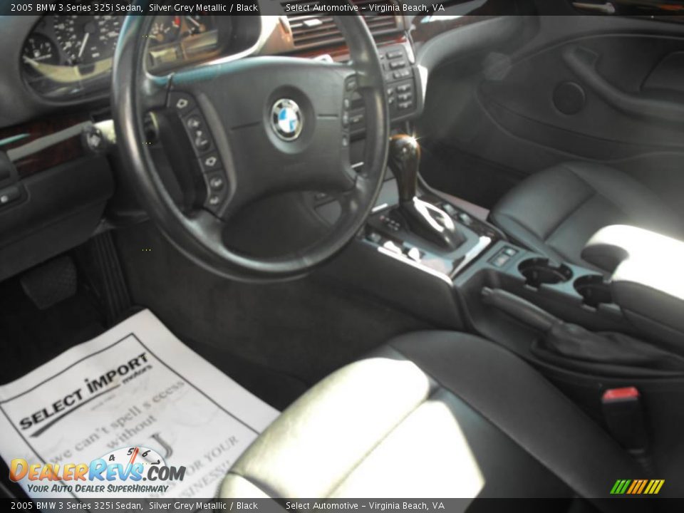 2005 BMW 3 Series 325i Sedan Silver Grey Metallic / Black Photo #9