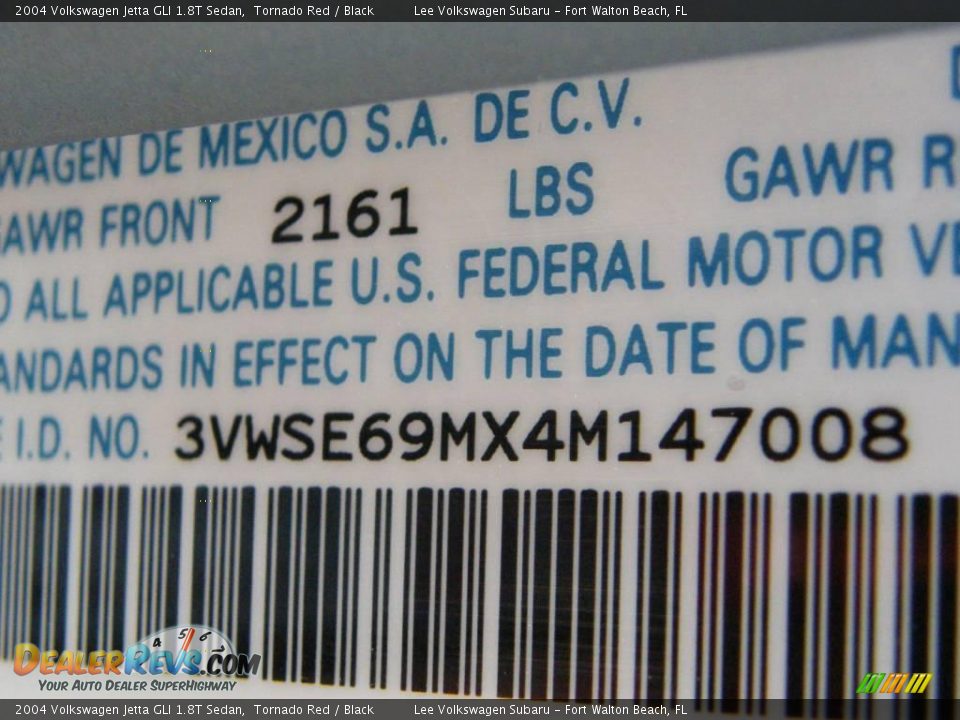 2004 Volkswagen Jetta GLI 1.8T Sedan Tornado Red / Black Photo #32